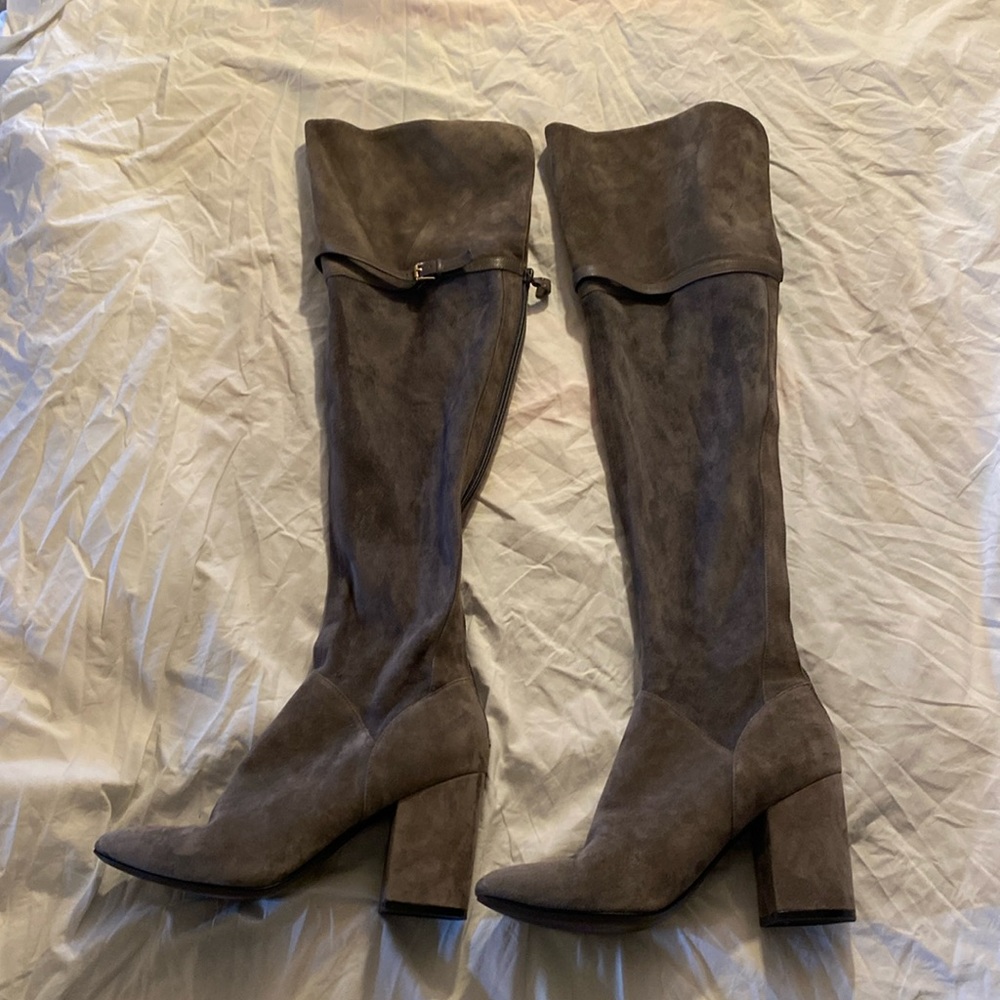 Cole Haan Thigh-High Dove Gray Boots